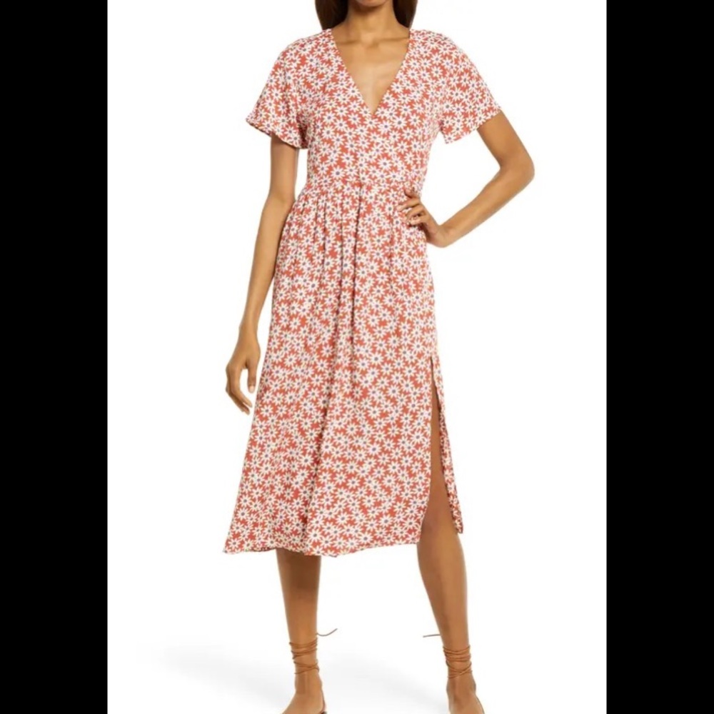 Madewell Clara Midi Dress in “Falling Daisies” pattern